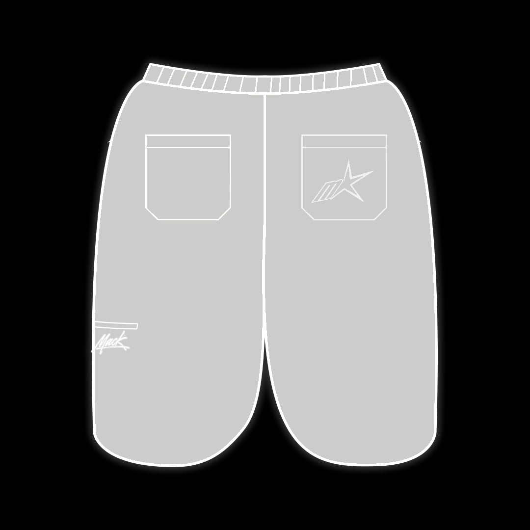 Bermuda Moletom Mackstars Cinza